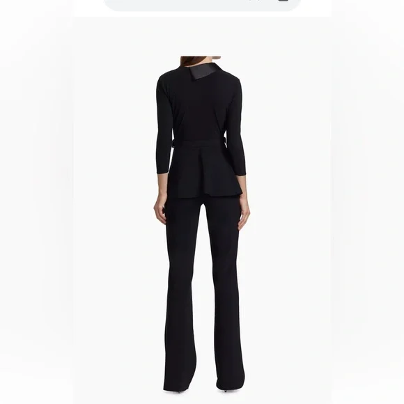 Chiara Boni La Petite Robe Kerolyn Black Flare Leg Jumpsuit‎ Size 10-12 *Msrmnts - Picture 2 of 13